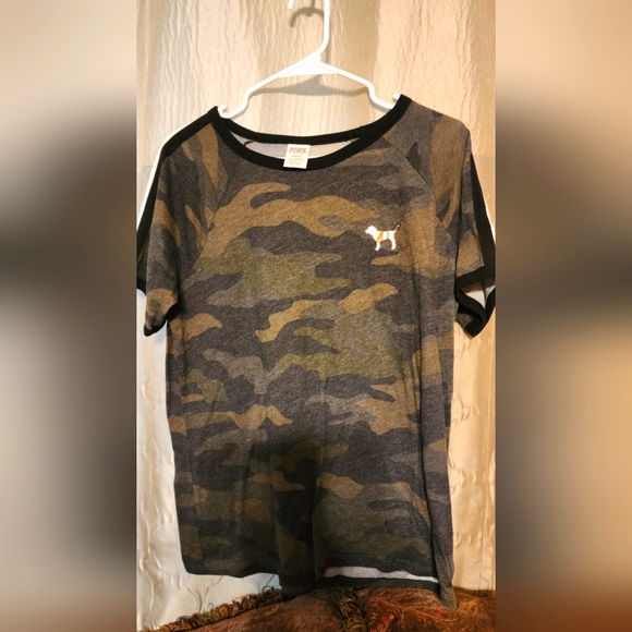 PINK Victoria's Secret Tops - VS Pink Camo Shirt